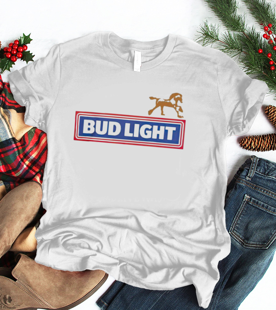 Bud Light Golden Horse Logo Ringer T-Shirt