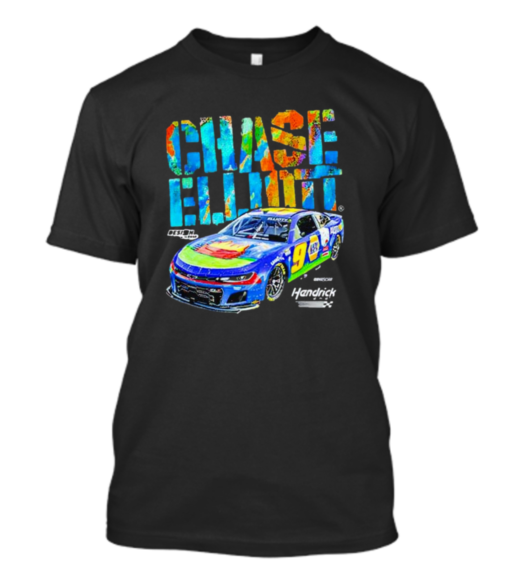 Chase Elliott #9 Hendrick Motorsports Colorful Design NASCAR Racer T-Shirt