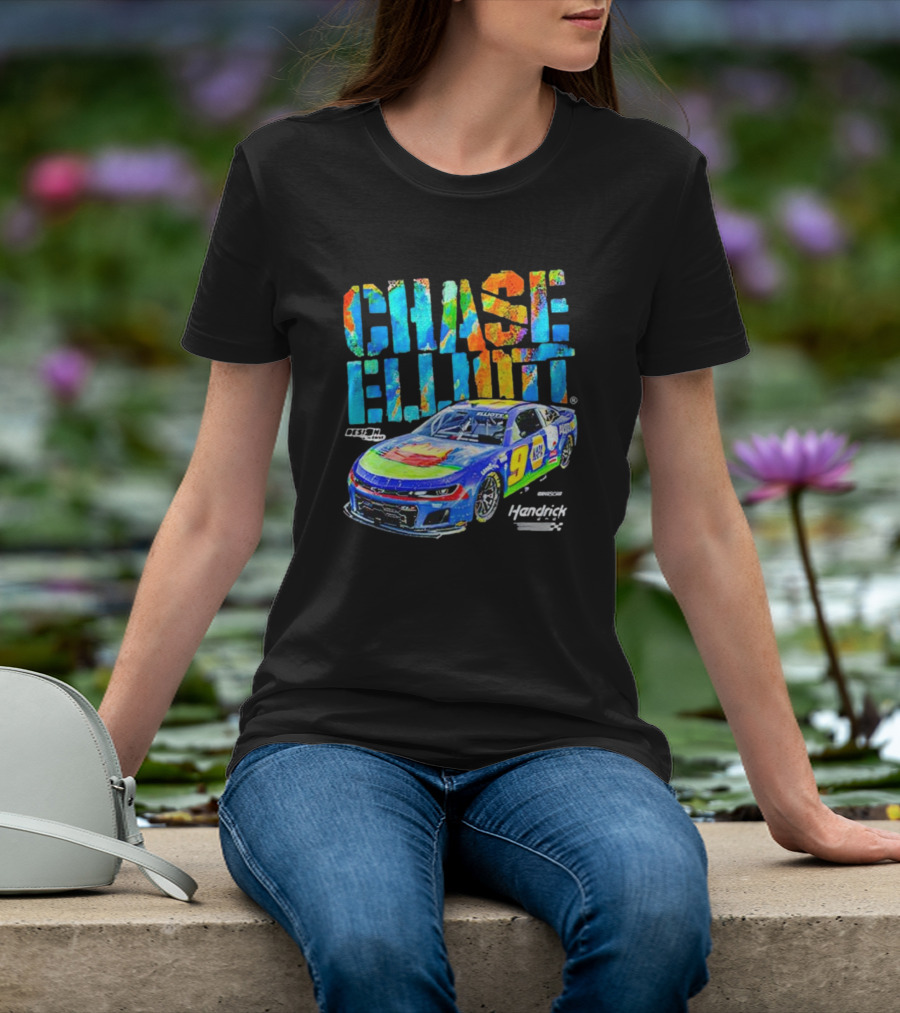 Chase Elliott #9 Hendrick Motorsports Colorful Design NASCAR Racer T-Shirt
