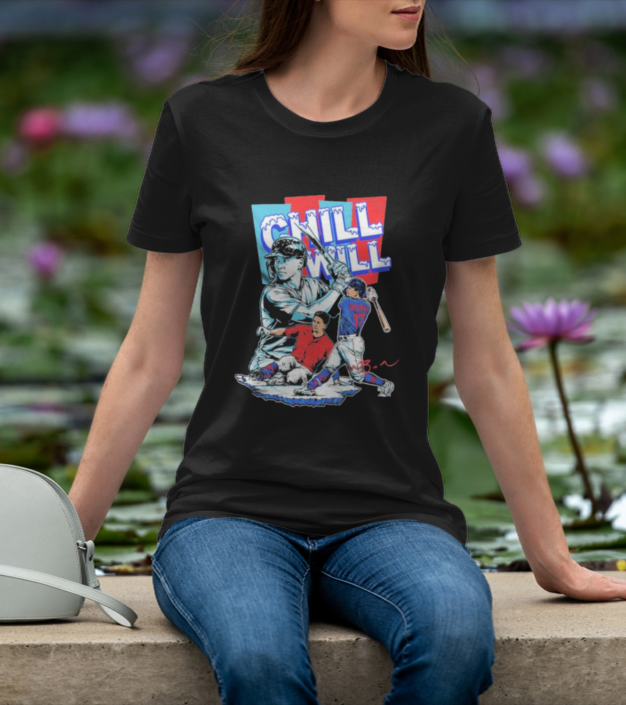 Will Brennan Chill Will Baseball Ice Themed T-Shirt