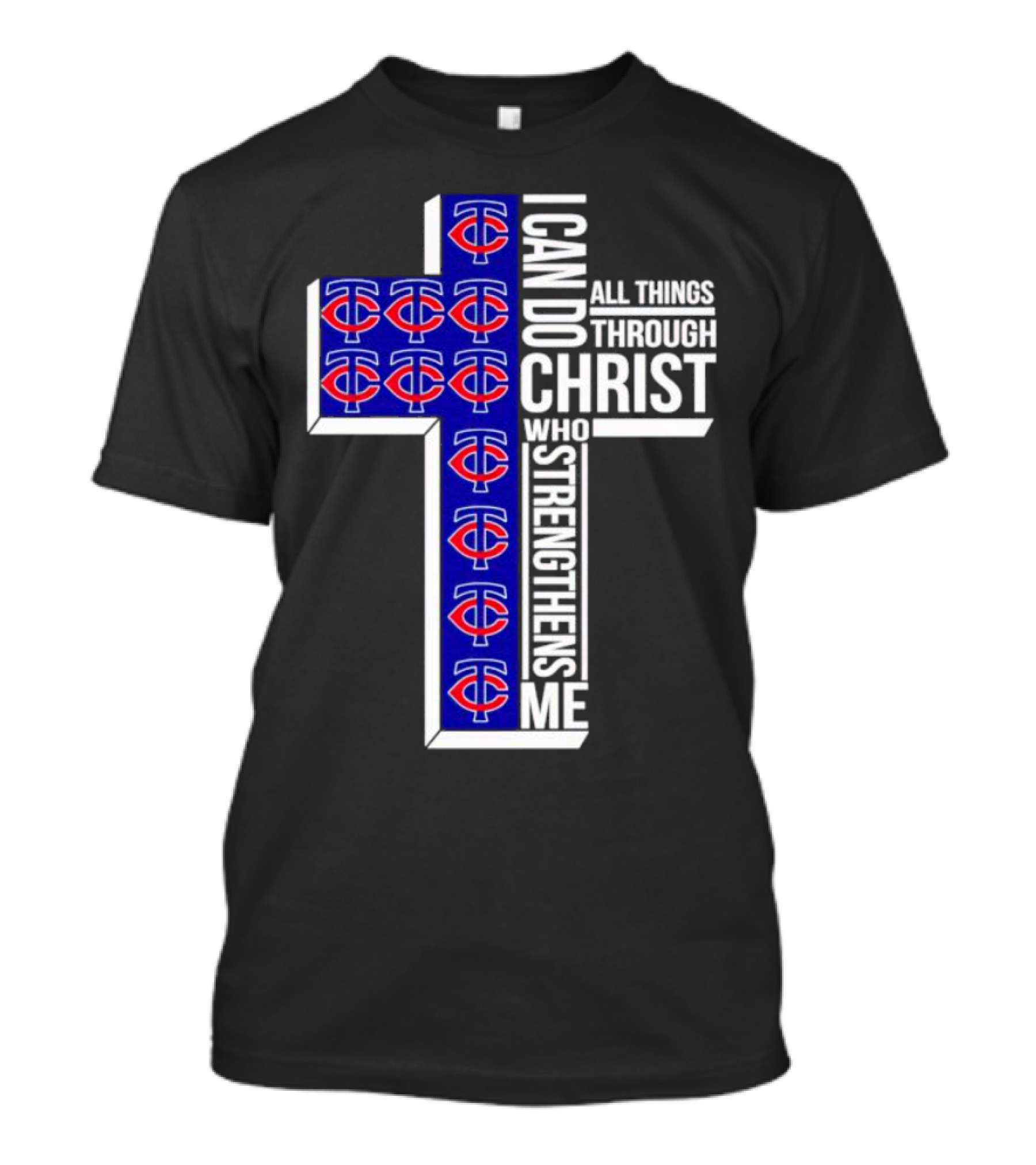 Minnesota Twins I Can Do All Things Through Christ Who Strengthens Me Cross T-Shirt