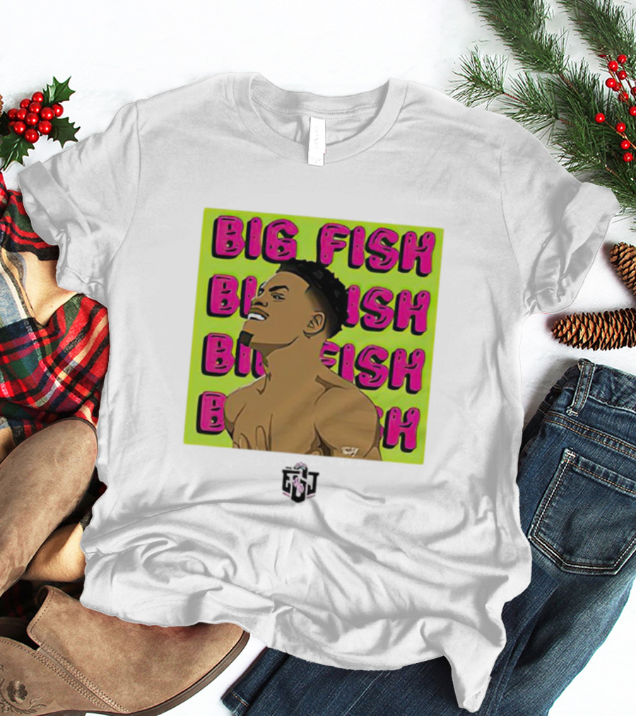Errol Spence Jr Big Fish Repeating Text T-Shirt