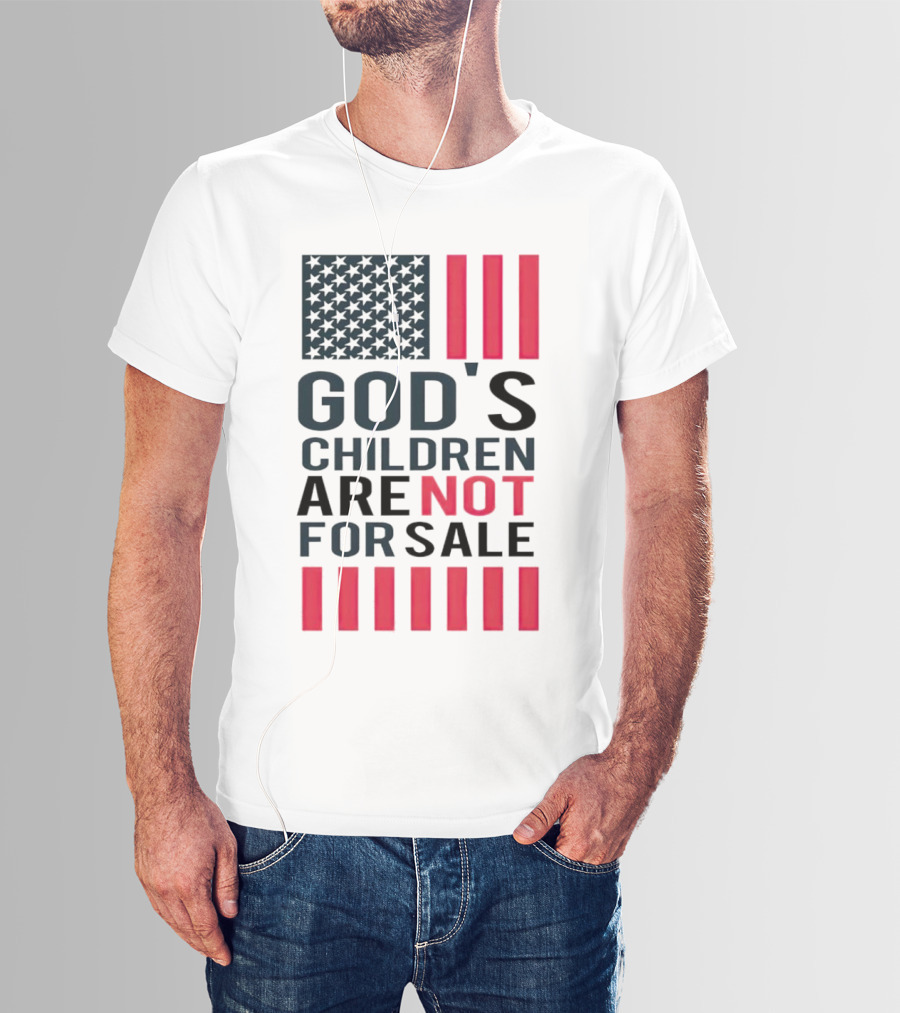 God's Children Are Not For Sale American Flag Stripes T-Shirt