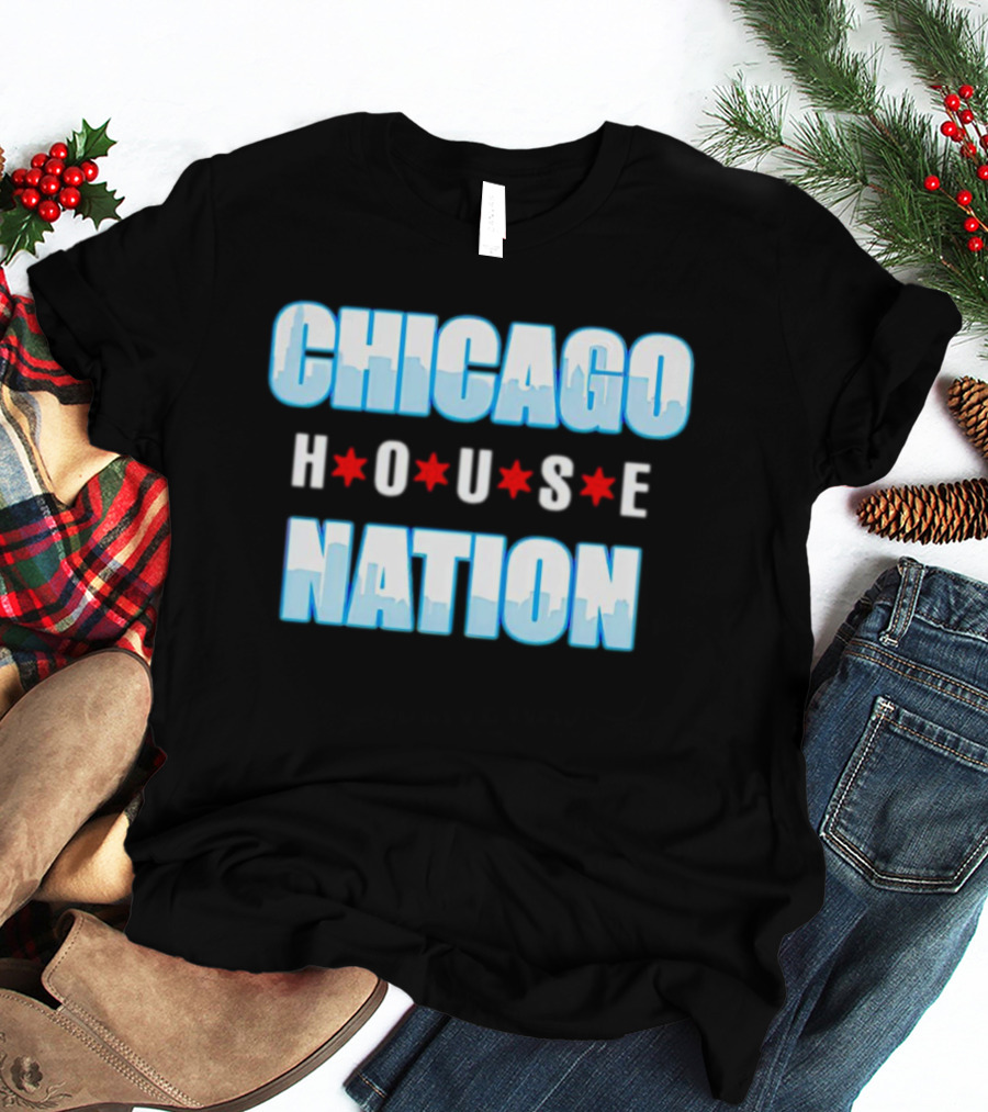 Chicago House Nation Skyline Stars T-Shirt