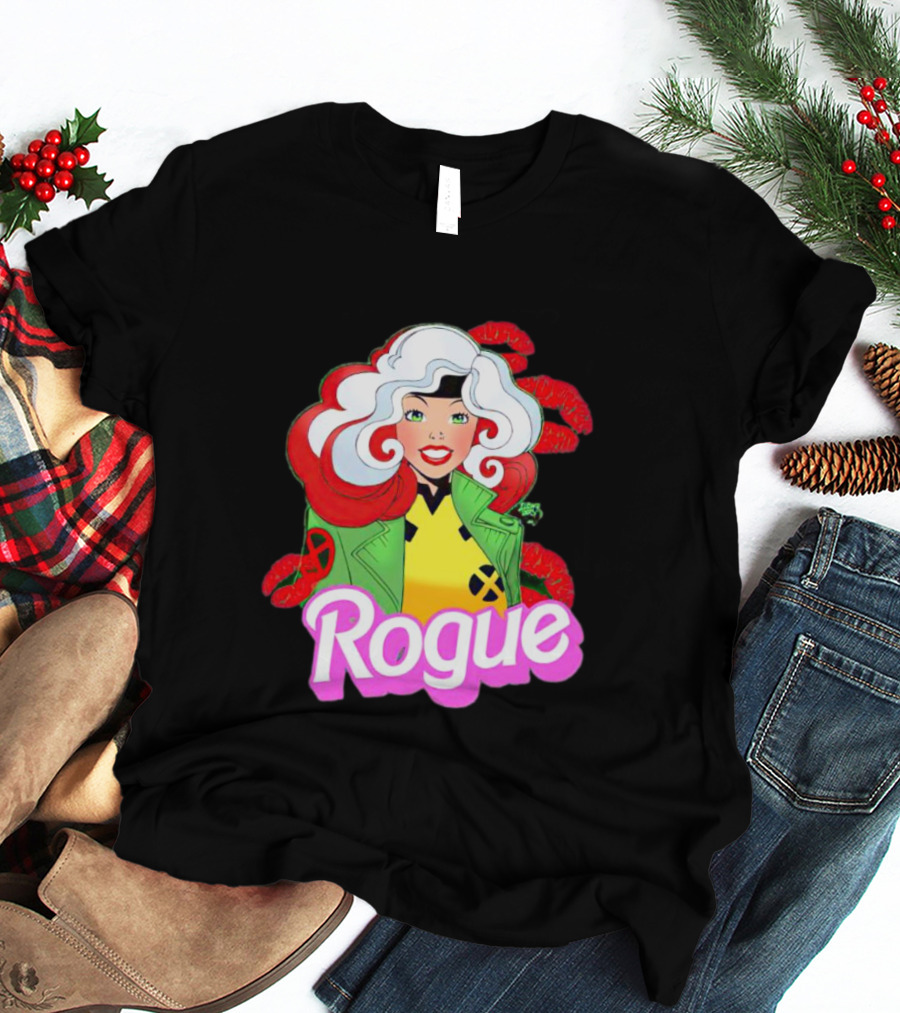 Rogue Barbie Doll X-Men Lips T-Shirt