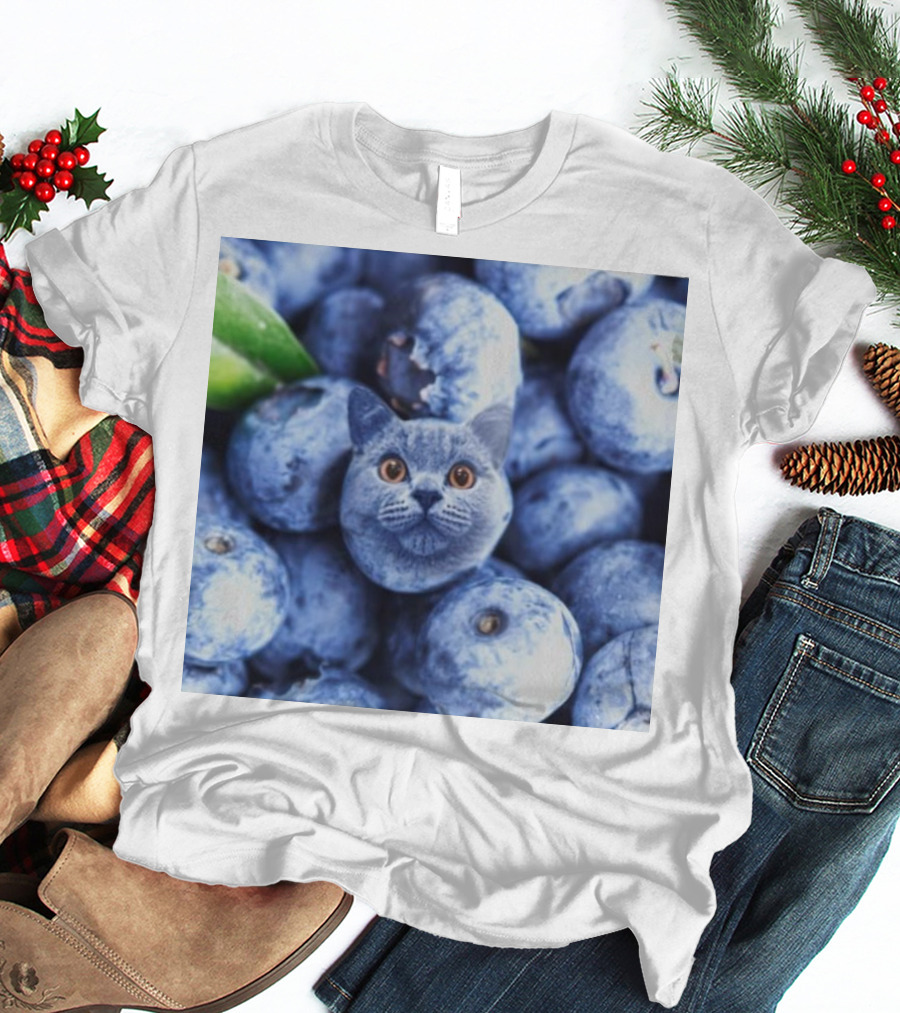 Cat Blueberries Meme T-Shirt