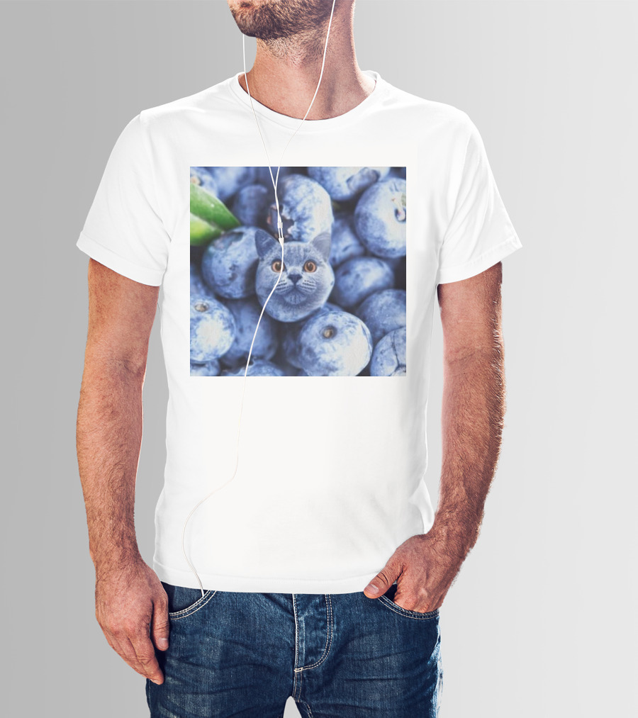 Cat Blueberries Meme T-Shirt