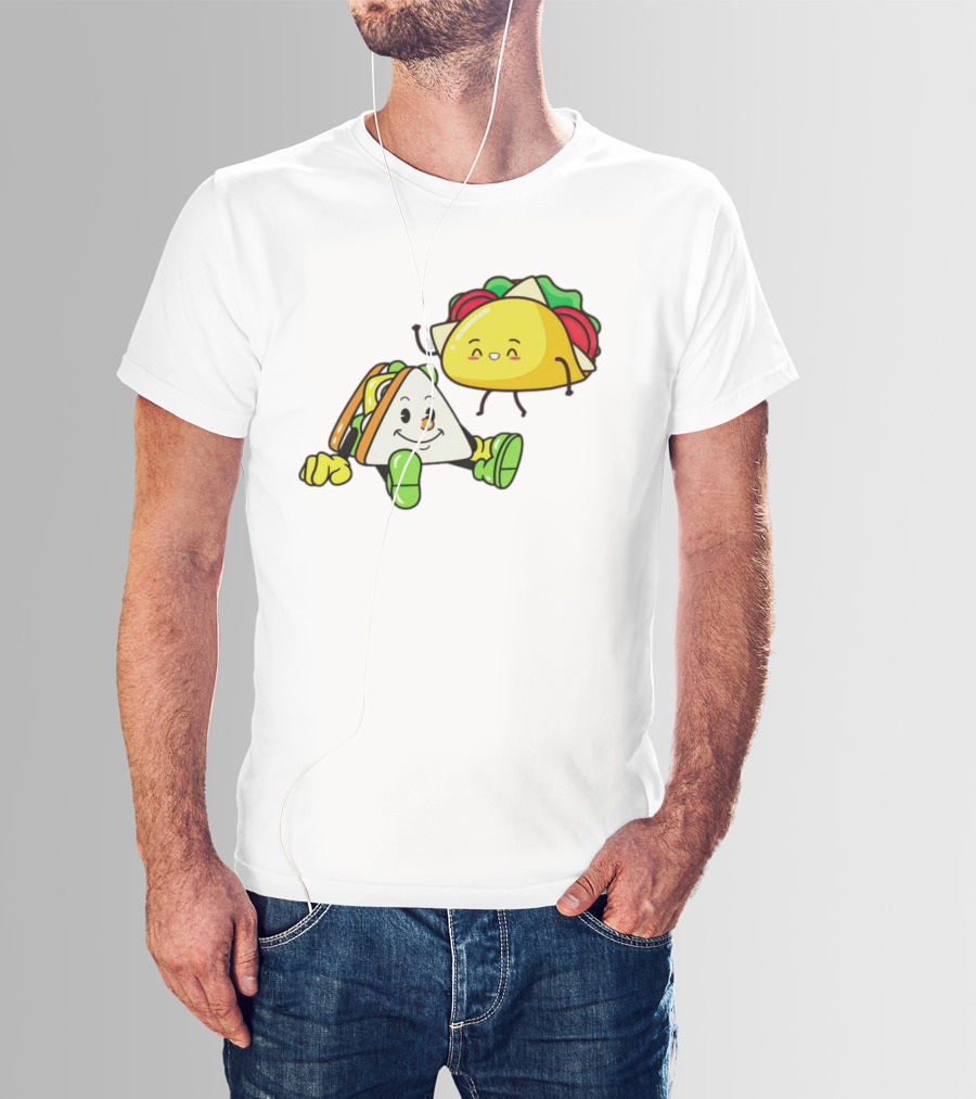 Tacos Friendship Day Happy Taco And Sandwich Duo T-Shirt
