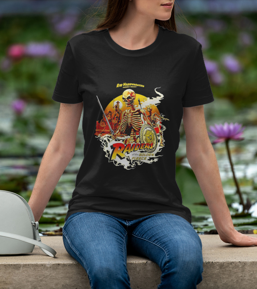 Ray Harryhausen Raiders Of The Golden Fleece Skeleton Warriors Sword Chariot Adventure T-Shirt
