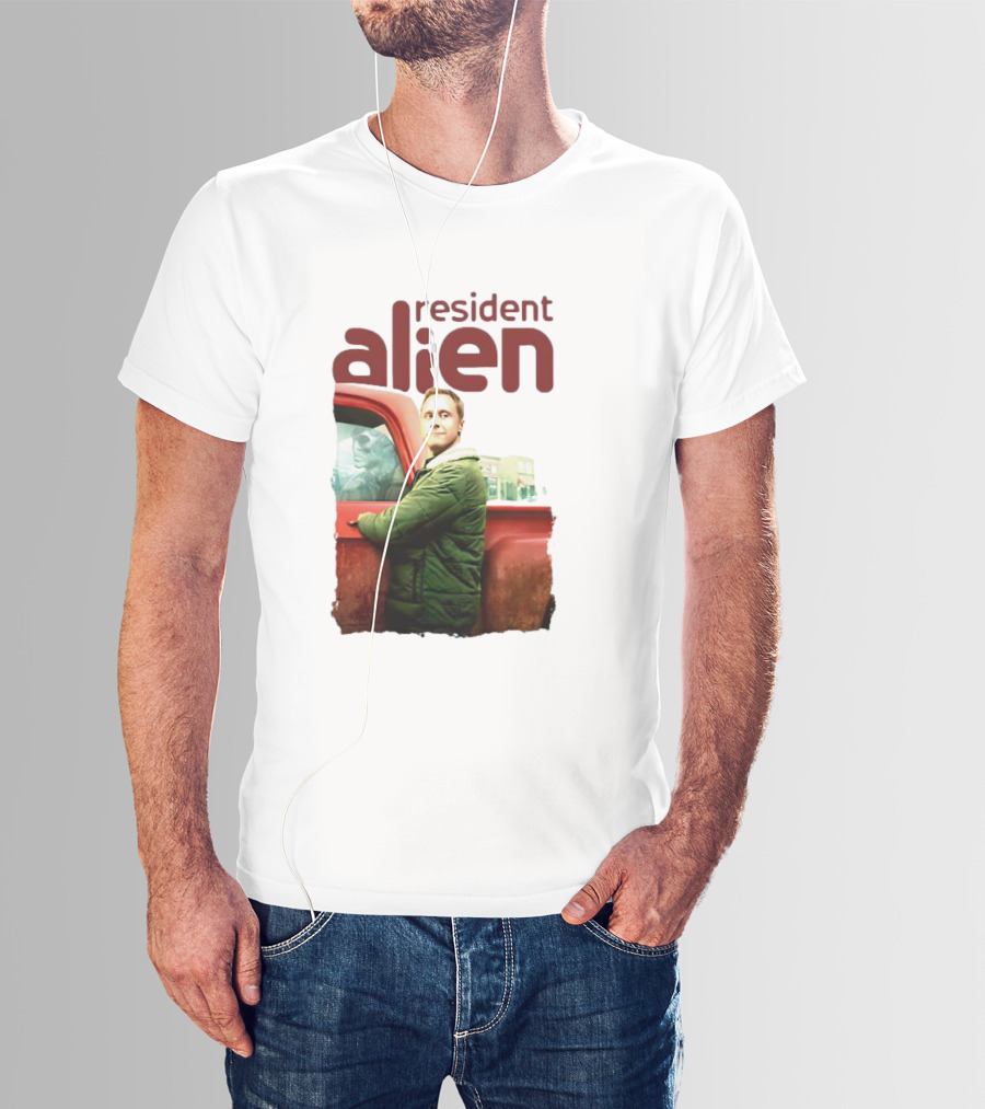 Resident Alien Christmas Truck Scene T-Shirt