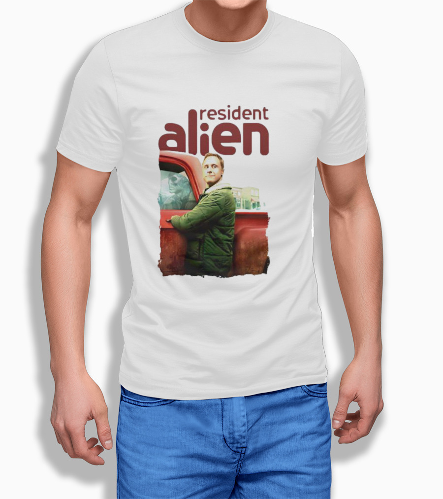 Resident Alien Christmas Truck Scene T-Shirt
