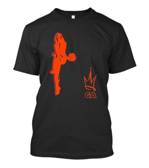 Georgia Amoore GA Basketball Silhouette With Crown T-Shirt