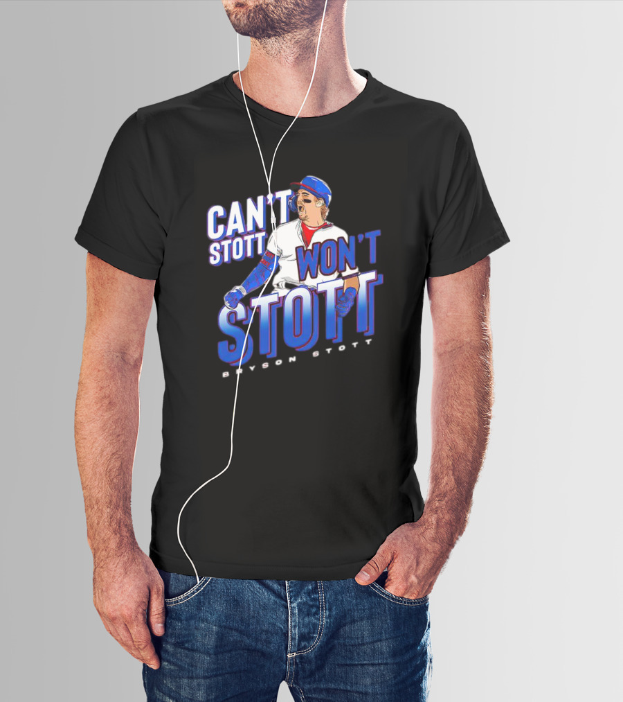 Bryson Stott Can't Stott Won't Stott Baseball Player T-Shirt