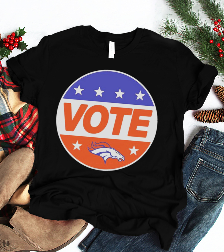 Vote Denver Broncos Team Logo Stars T-Shirt