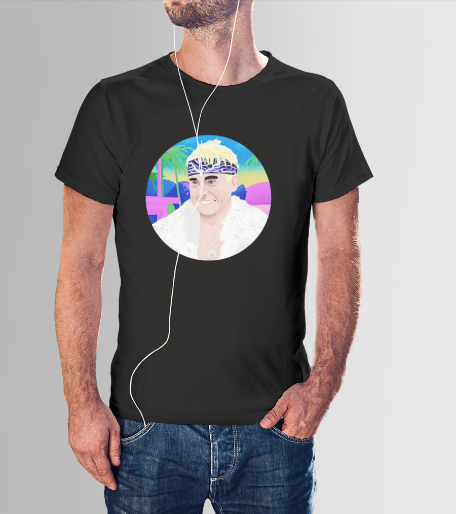 Ken The Patriarchy Is Not Horses Retro Pop Art Style With Blonde Hair And Headband T-Shirt