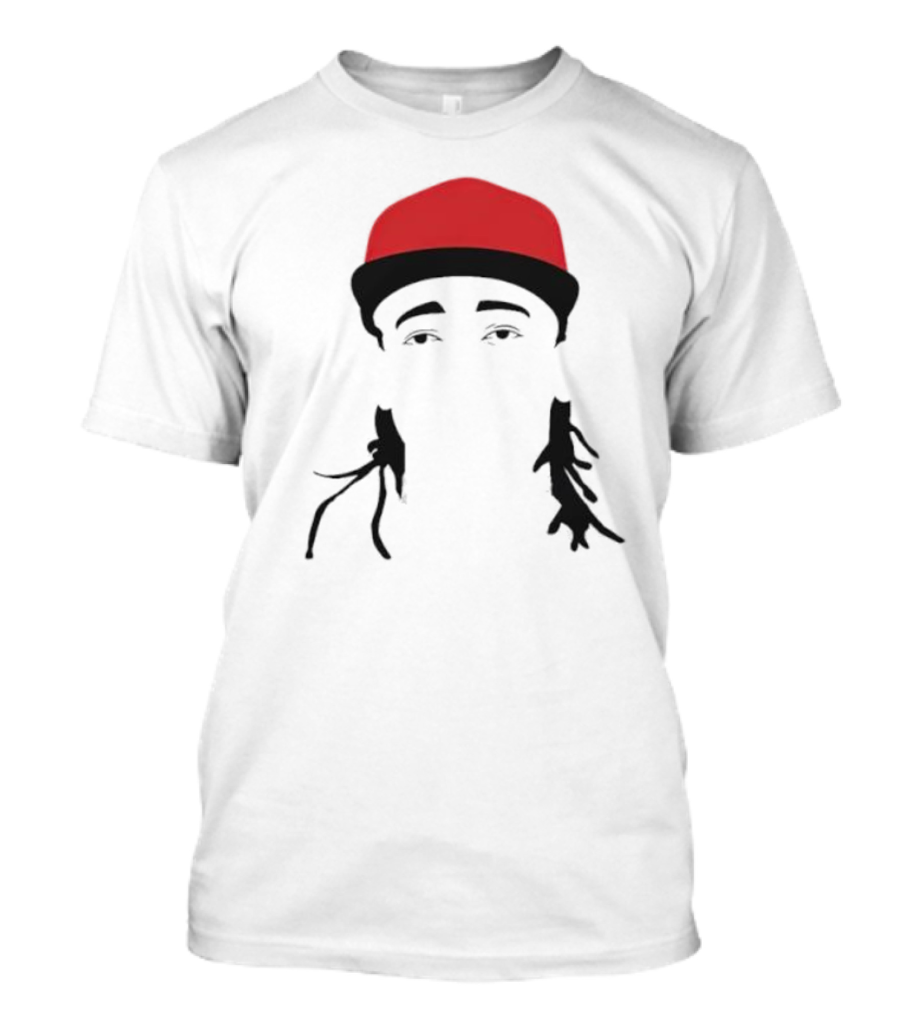 Elly Cartoon Chain Red Cap T-Shirt