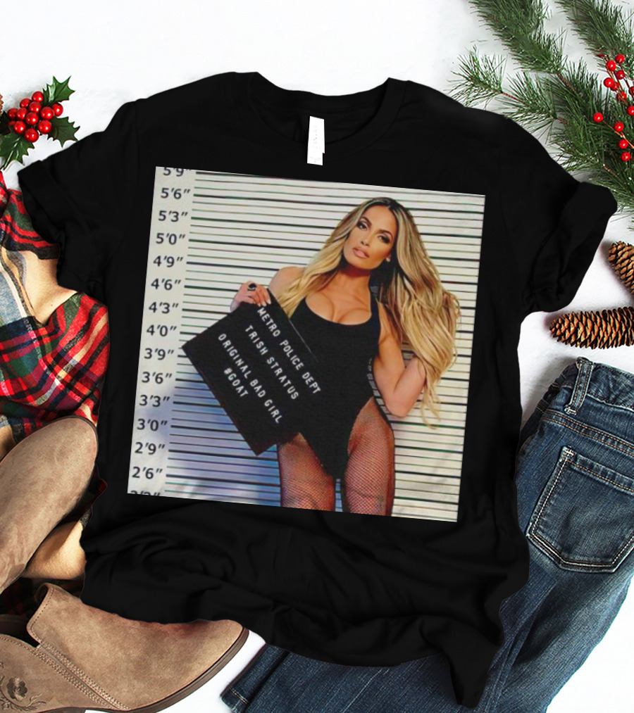 Trish Stratus Metro Police Dept Original Bad Girl GOAT T-Shirt