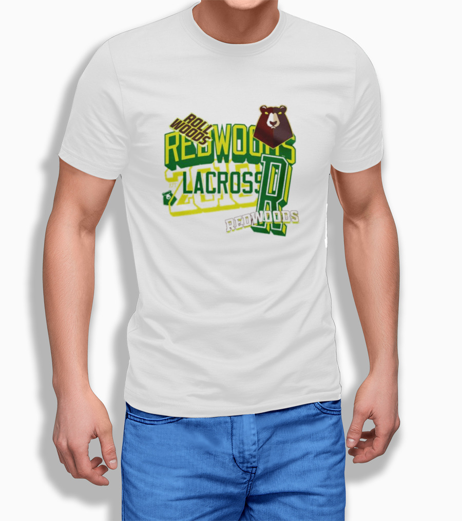 Roll Woods Redwoods Lacrosse Bear T-Shirt