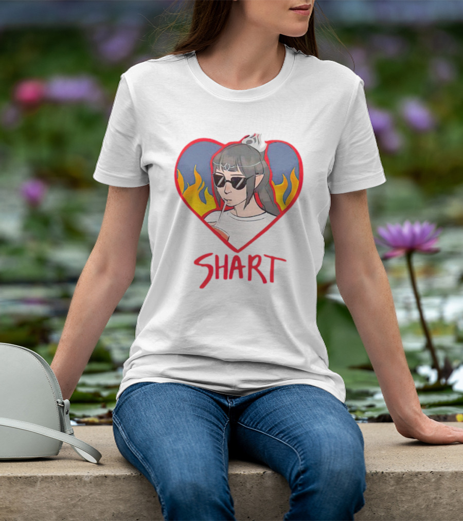 Shart Heart Sunglasses Flame Princess T-Shirt