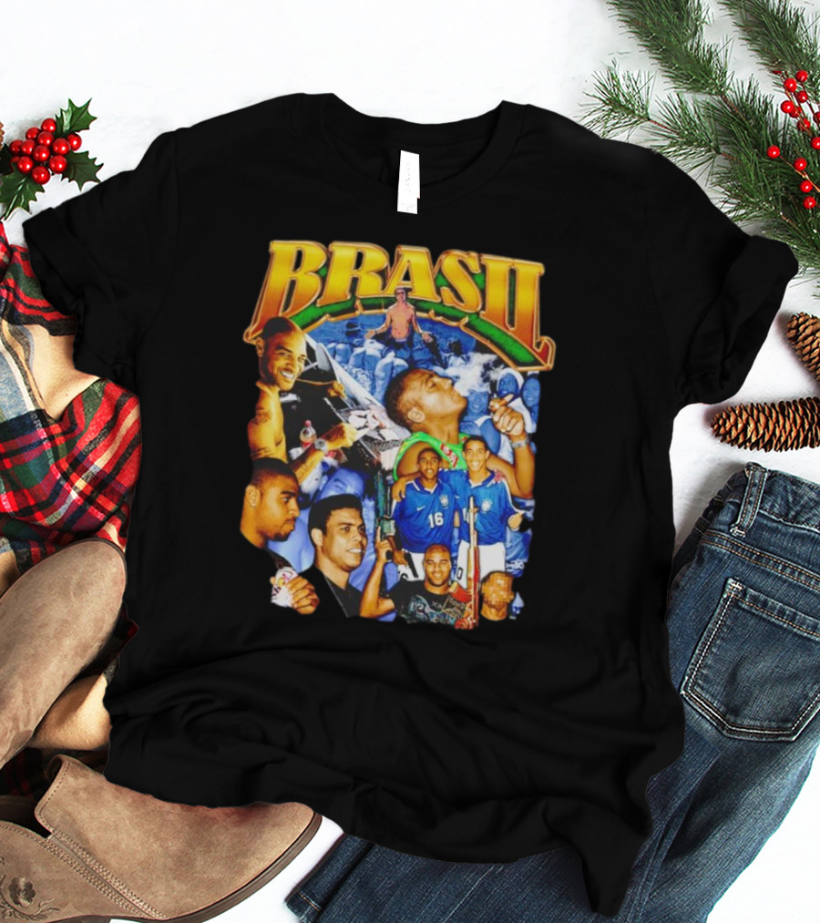 BRASIL Soccer Celebration Icons And Fans T-Shirt