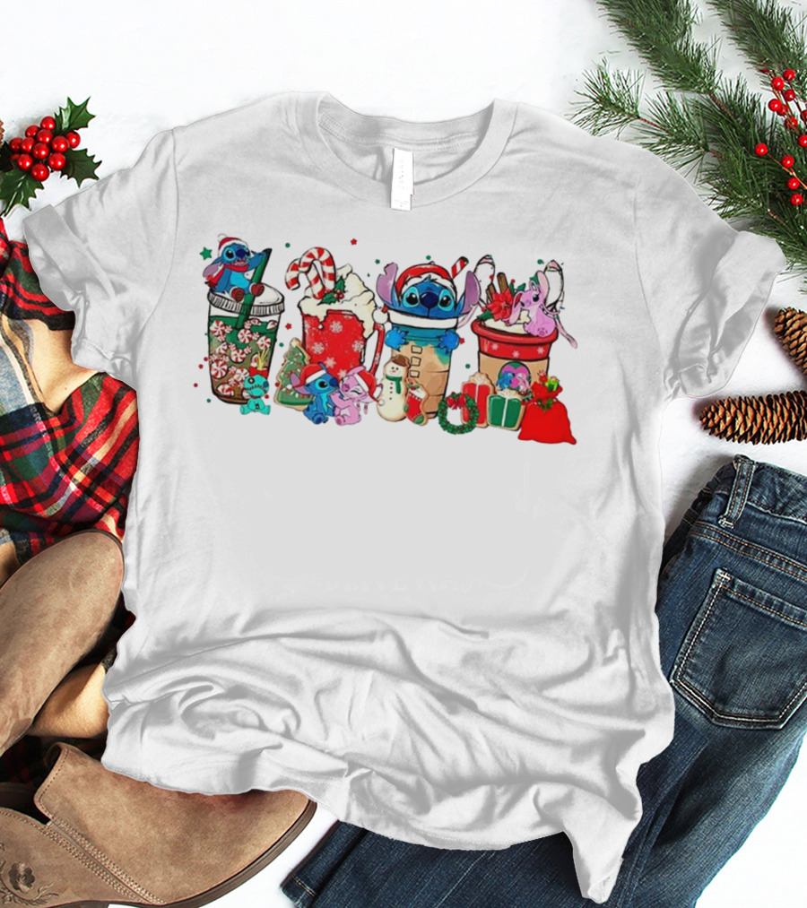 Blue Monster Angel Christmas Coffee Ugly Xmas Cups And Gifts T-Shirt