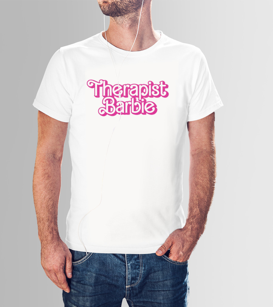Therapist Barbie Vintage Pink Font T-Shirt