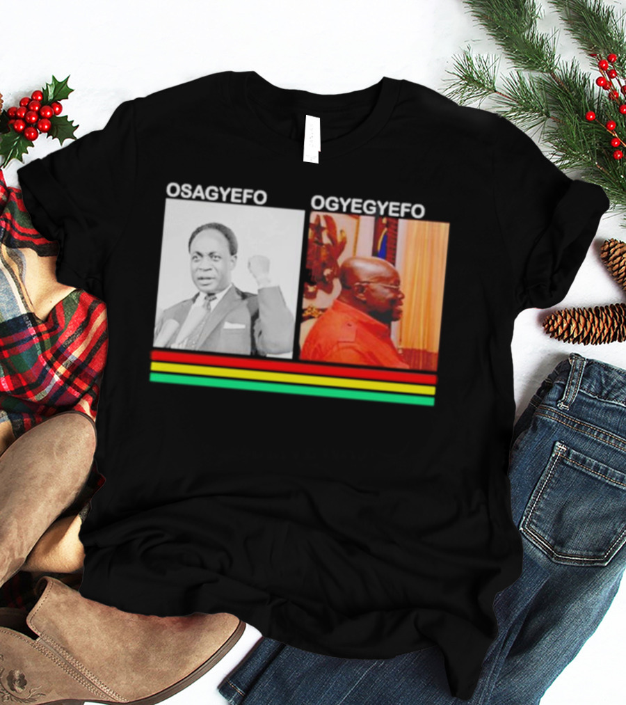 Osagyefo Ogyegyefo With Red Yellow Green Stripes T-Shirt