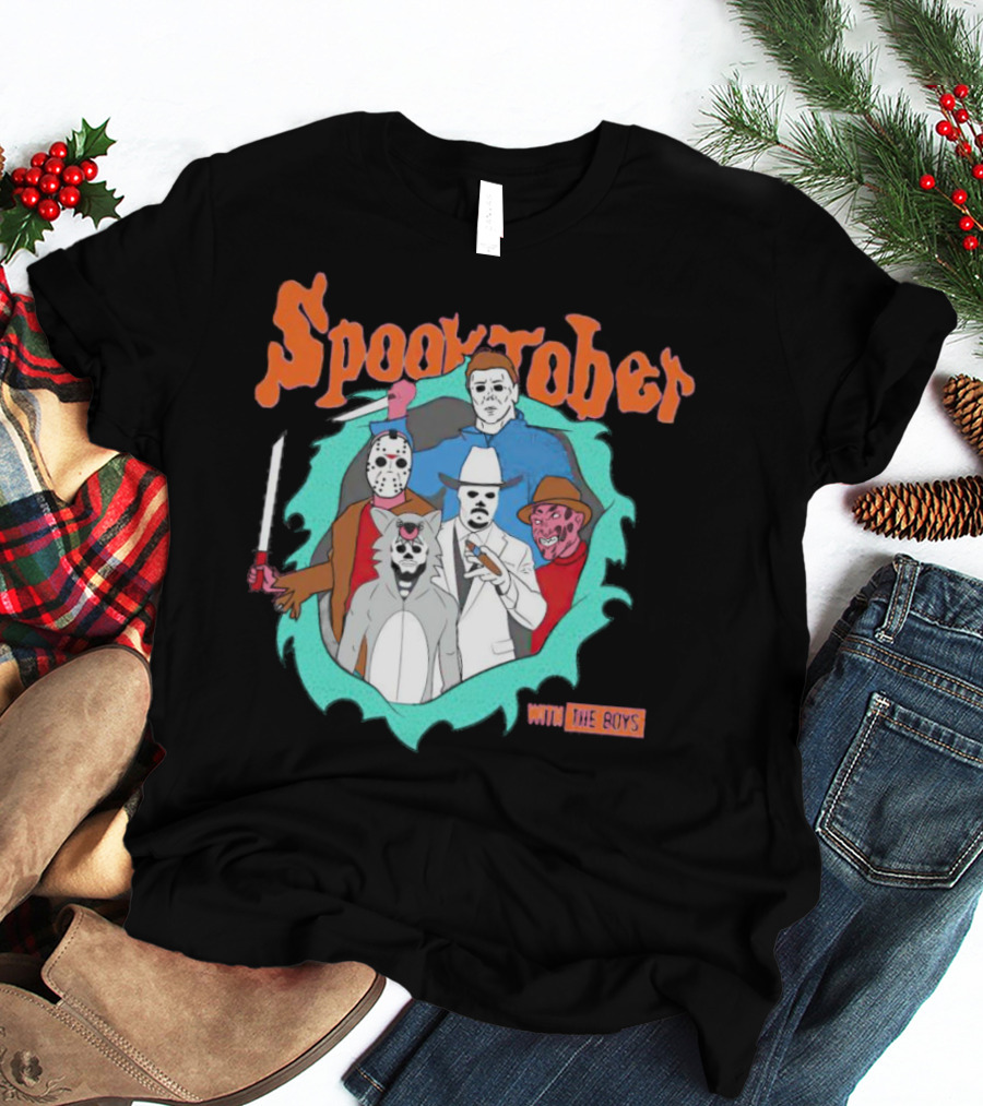 Spooktober With The Boys Horror Movies T-Shirt