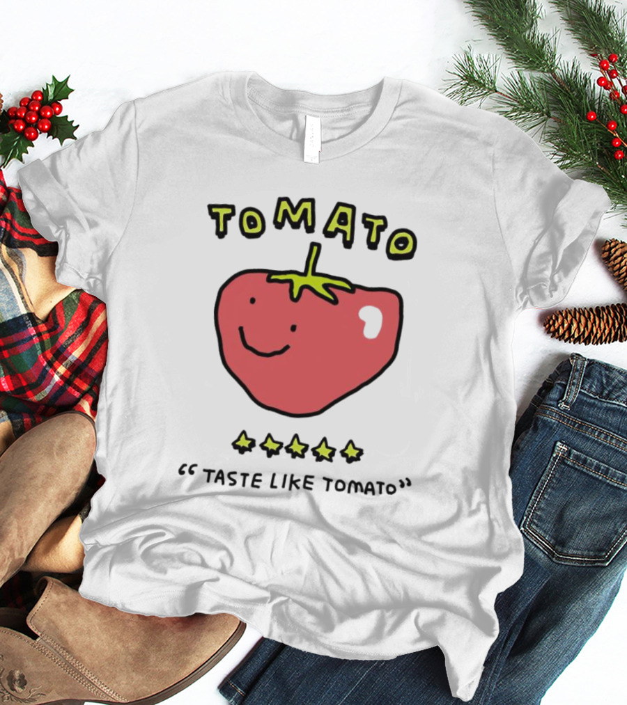 TOMATO Taste Like Tomato Five-Star Smiling Tomato Face T-Shirt