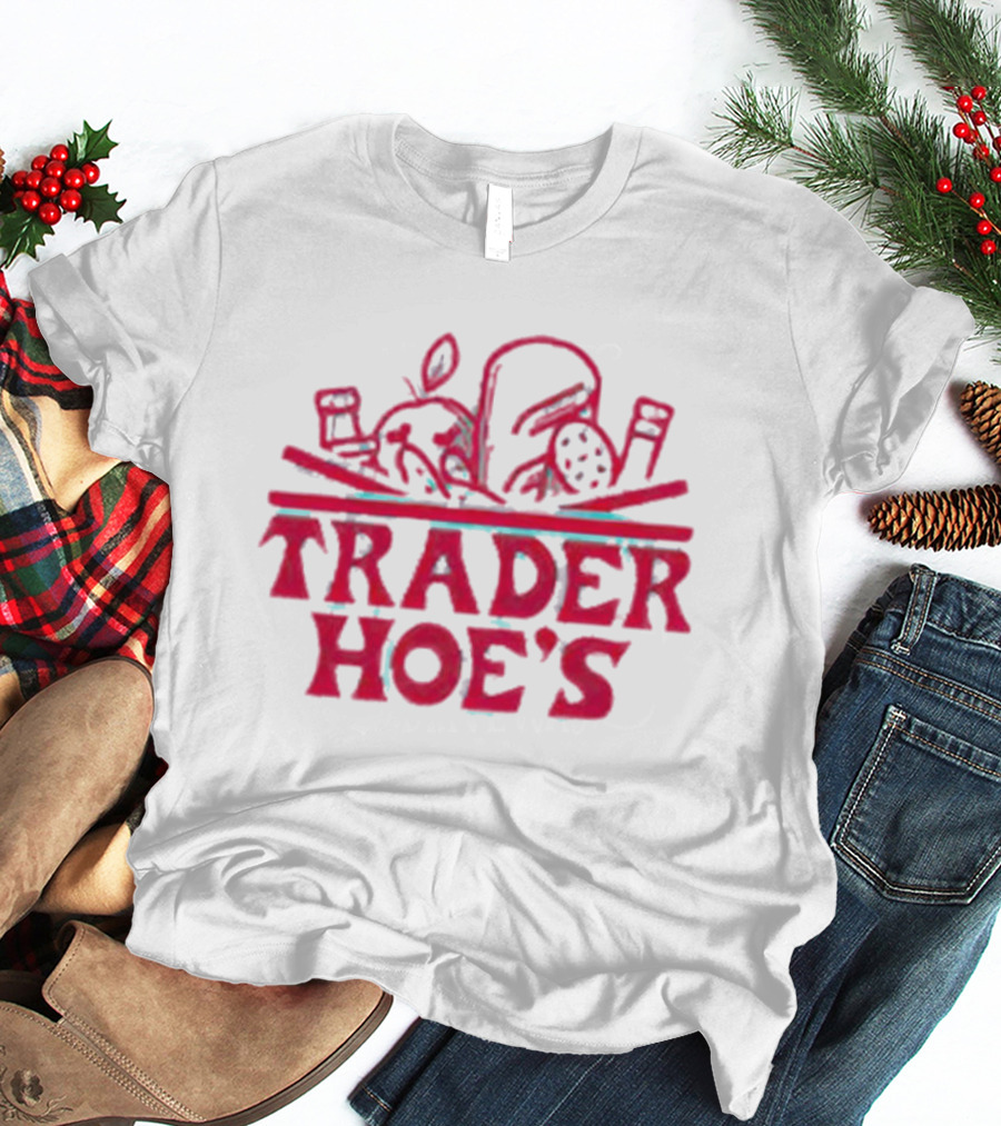 Trader Hoe’s Logo With Red Sketch Apparent Iconography T-Shirt