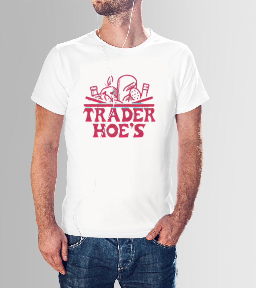 Trader Hoe’s Logo With Red Sketch Apparent Iconography T-Shirt