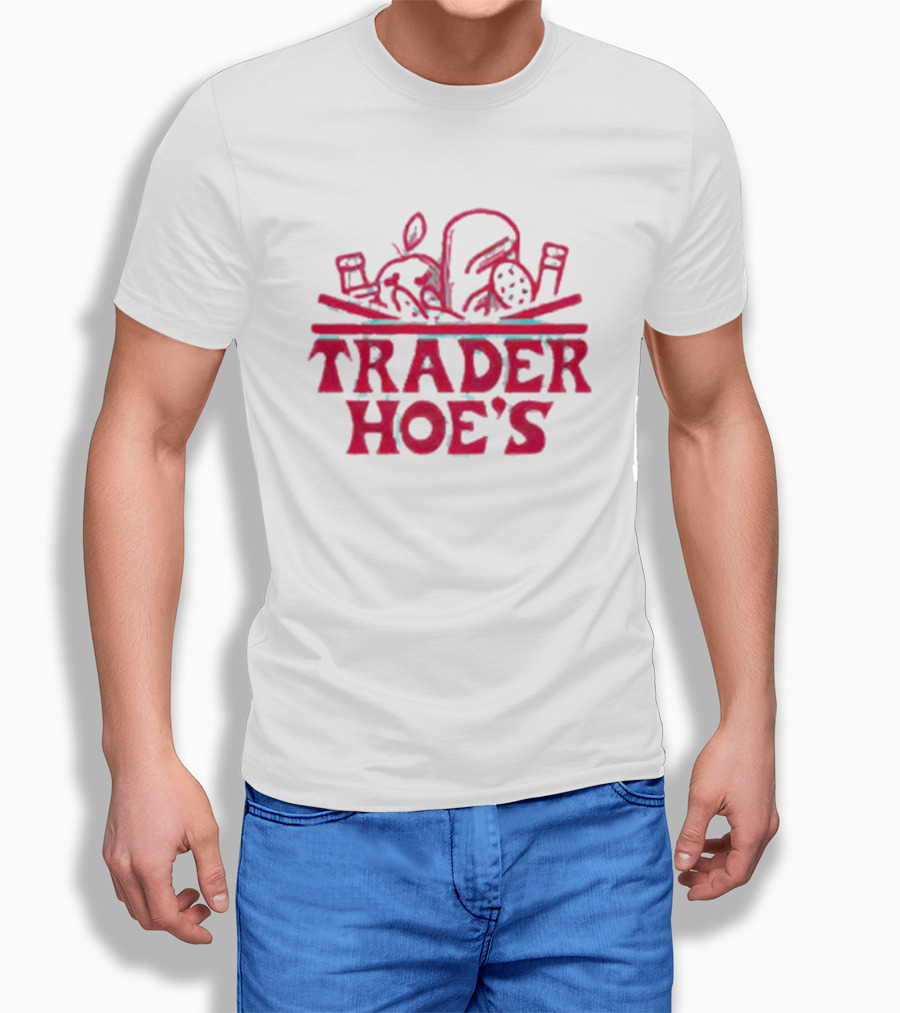 Trader Hoe’s Logo With Red Sketch Apparent Iconography T-Shirt