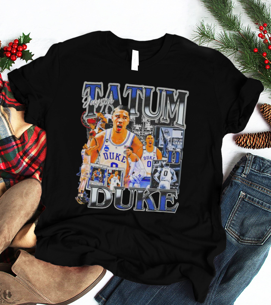 Jayson Tatum Duke Blue Devils Basketball Collage T-Shirt