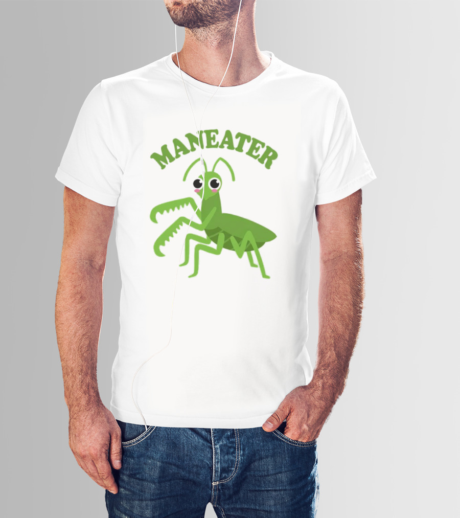 Maneater Praying Mantis Cartoon T-Shirt