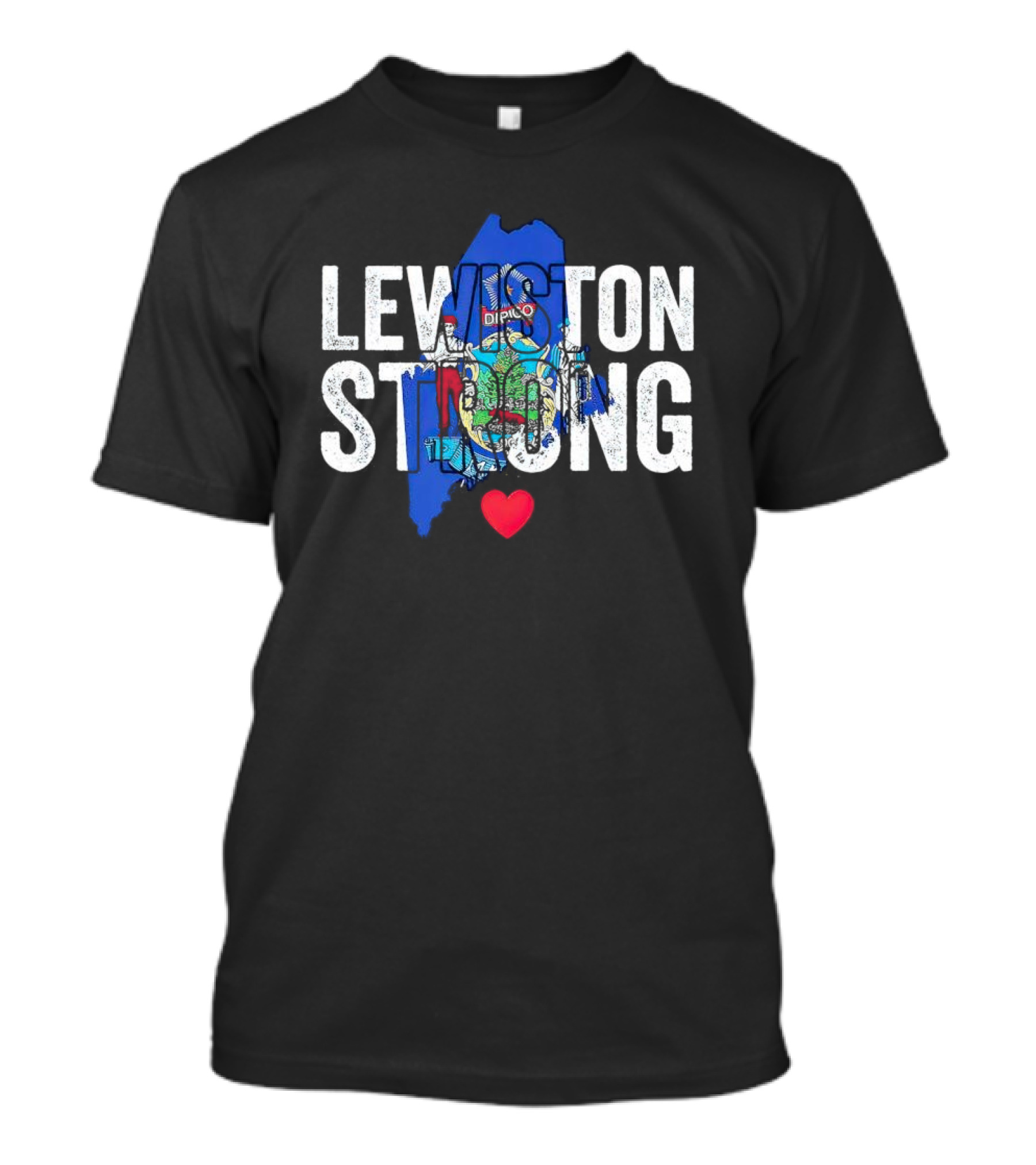 Lewiston Strong Maine Heart T-Shirt
