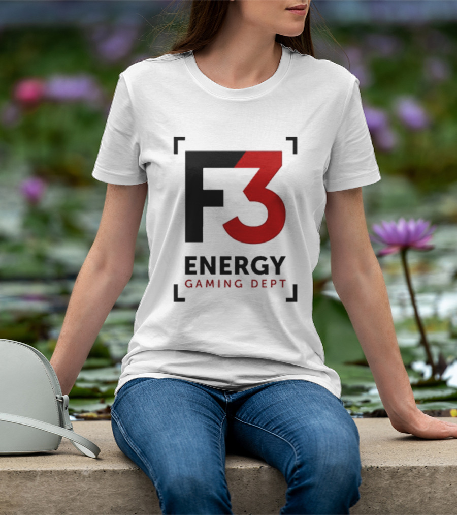 F3 Energy Gaming Dept Bold Red And Black T-Shirt