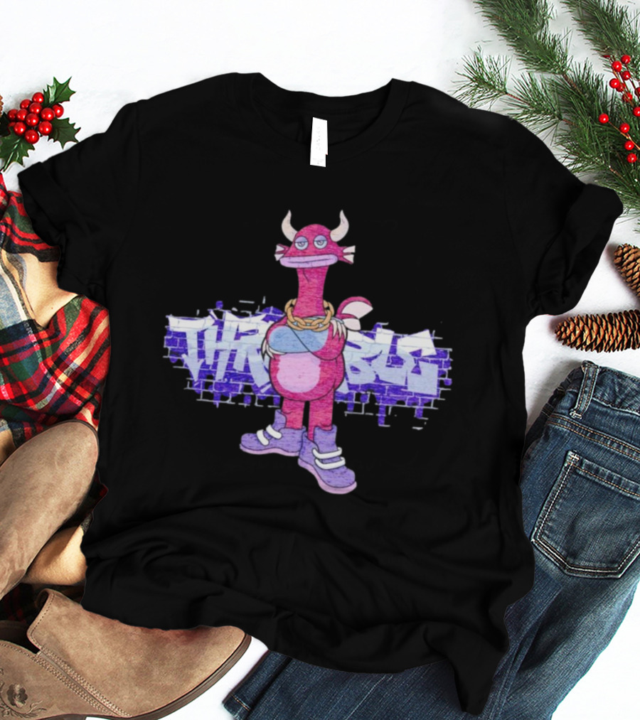 Men’s My Singing Monsters Thrumble Graffiti Style Character With Chain And Sneakers T-Shirt