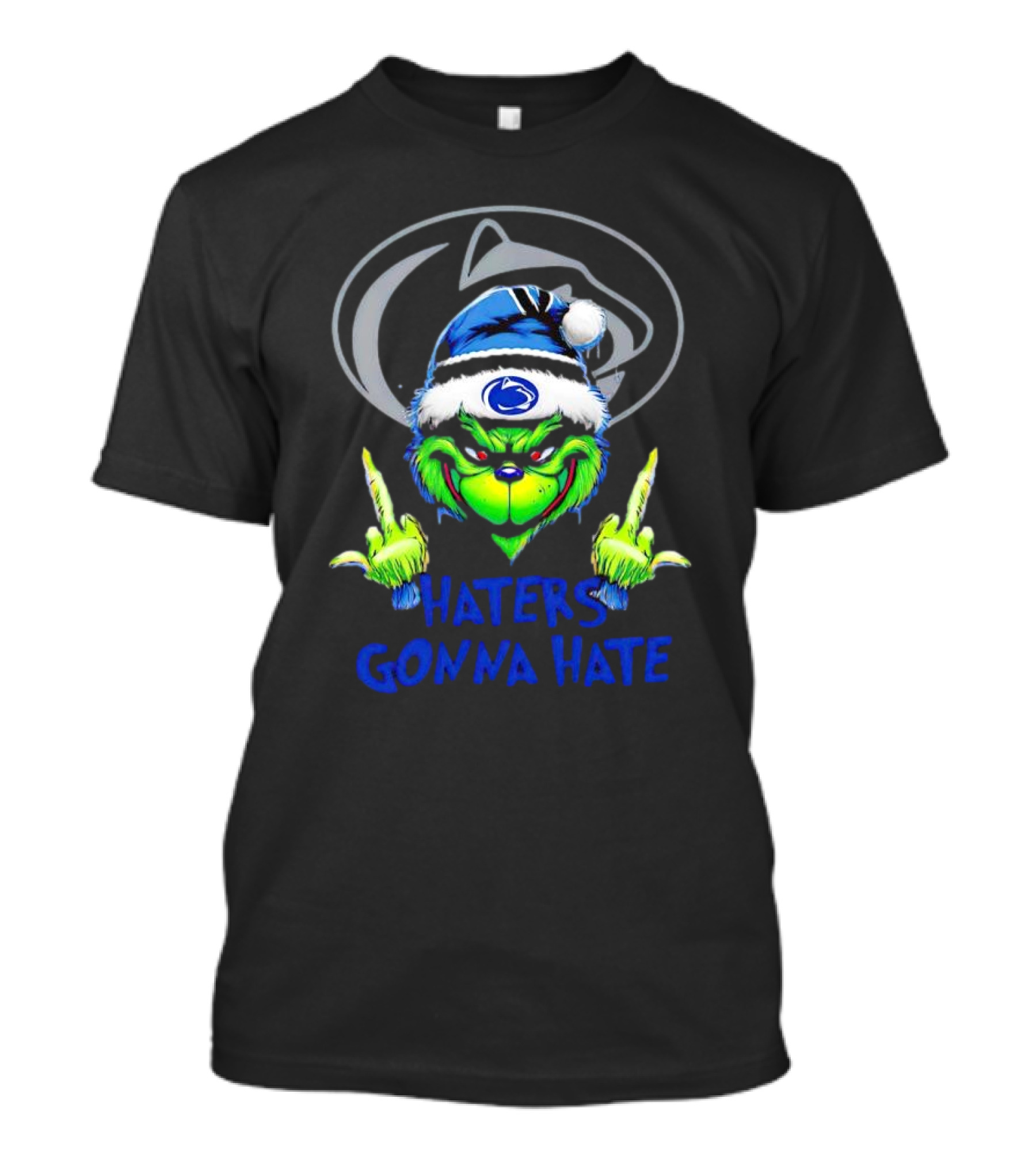 Nittany Lions Grinch Haters Gonna Hate Christmas T-Shirt