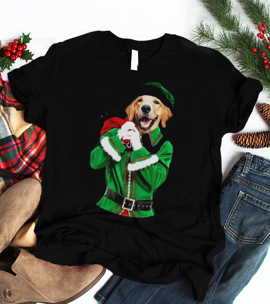 Charlie Personalized Santa Dog Christmas T-Shirt