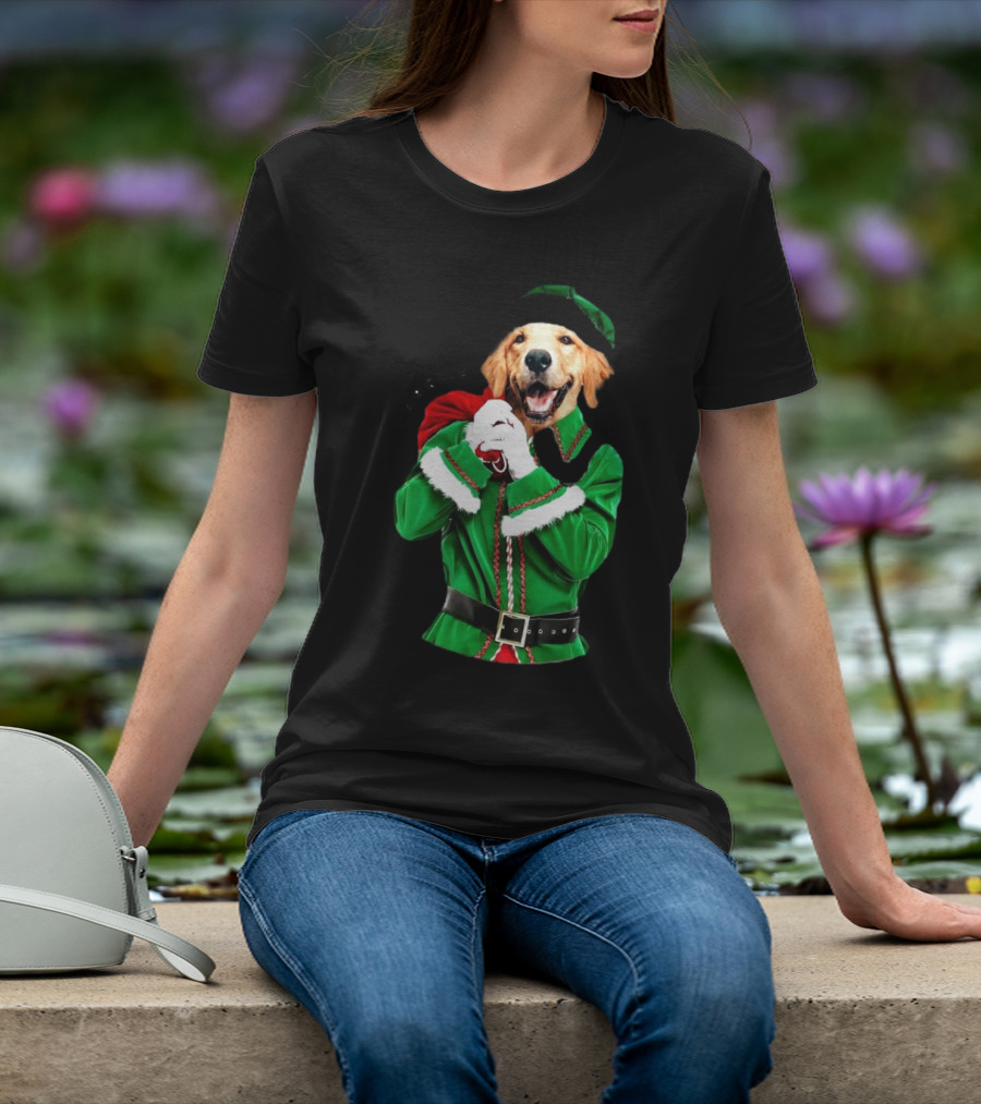 Charlie Personalized Santa Dog Christmas T-Shirt