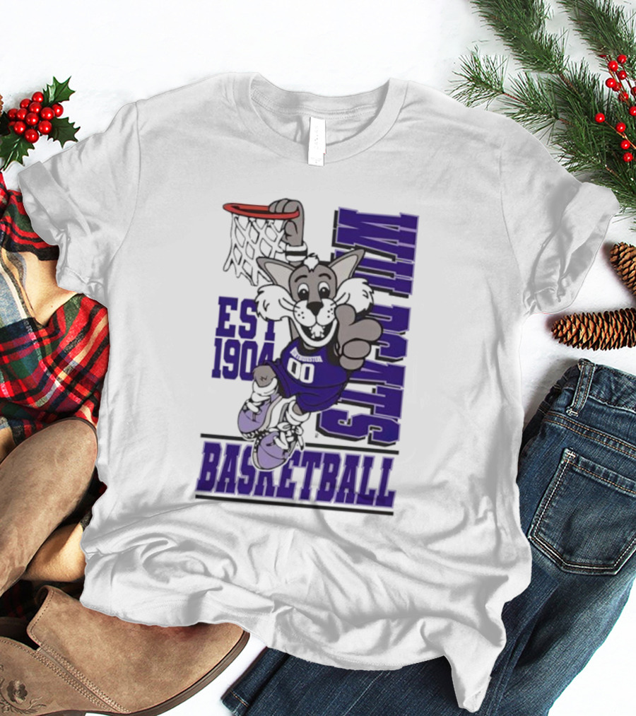 Northwestern Wildcats Basketball Willie Dunk Est 1904 T-Shirt