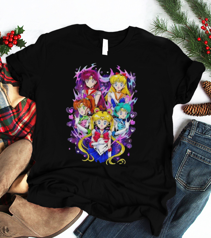 Sailor Moon Justice Serenity Usagi Tsukino And Sailor Guardians Anime T-Shirt