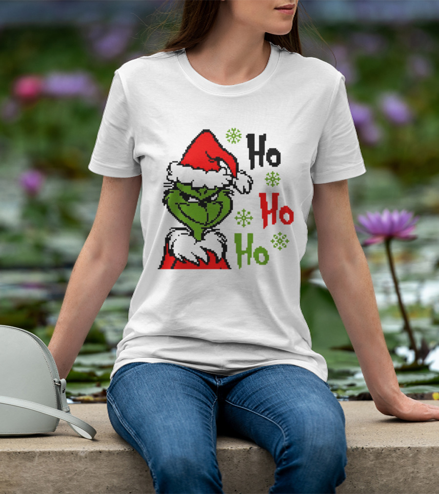 Santa Grinch Ho Ho Ho Merry Christmas T-Shirt