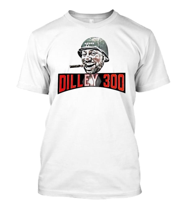 Dilley 300 Military Style Helmet Cigar Laughing Soldier T-Shirt