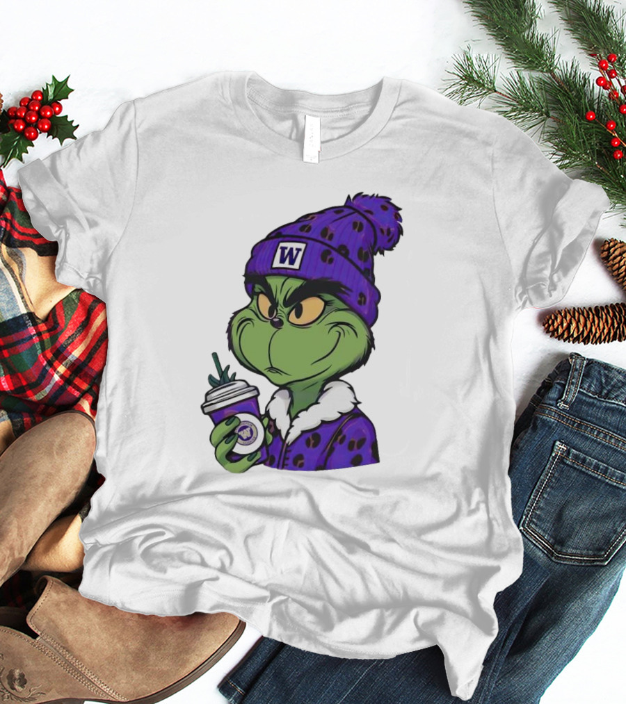 Grinch Boujee W Washington Huskies Coffee T-Shirt