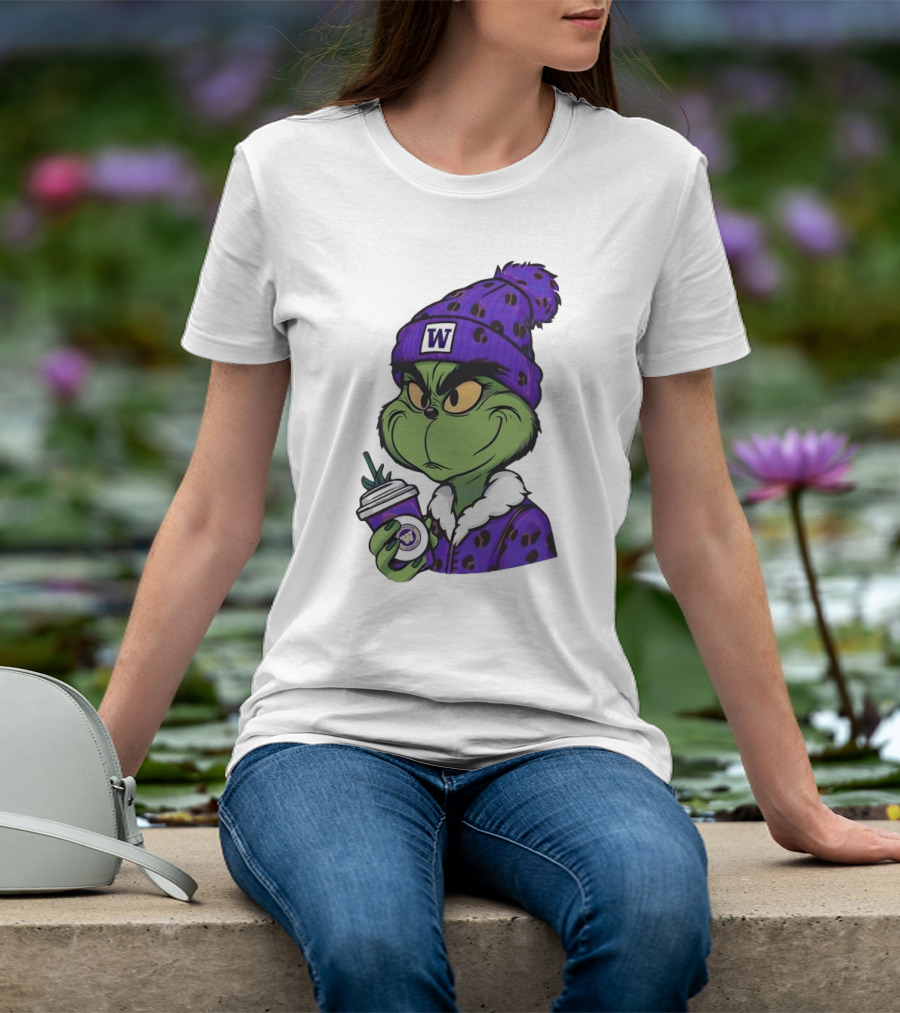 Grinch Boujee W Washington Huskies Coffee T-Shirt