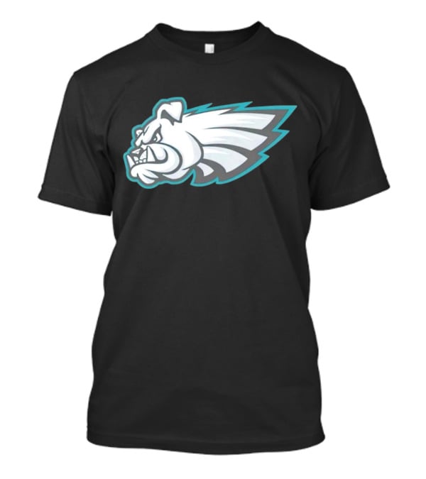 Philly Bulldogs Mascot Head With Wings T-Shirt