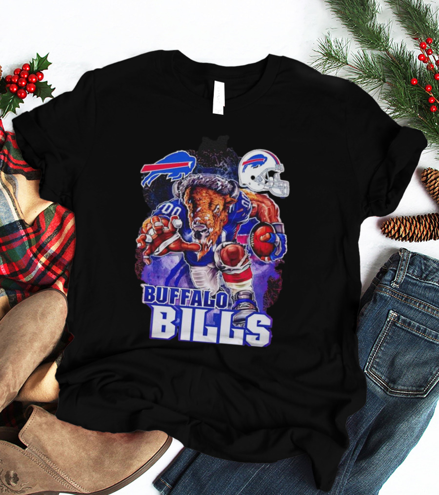 Buffalo Bills Charging Mascot With Helmet T-Shirt