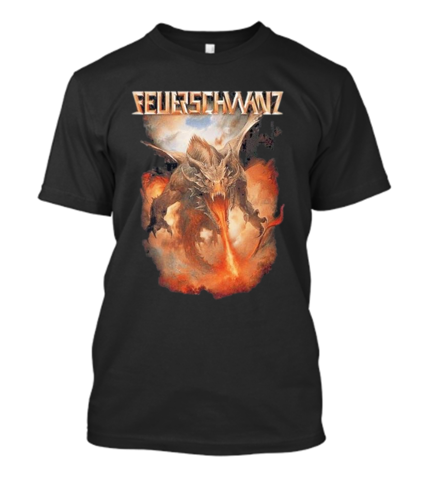 Feuerschwanz Drache Fire-Breathing Dragon Fantasy T-Shirt