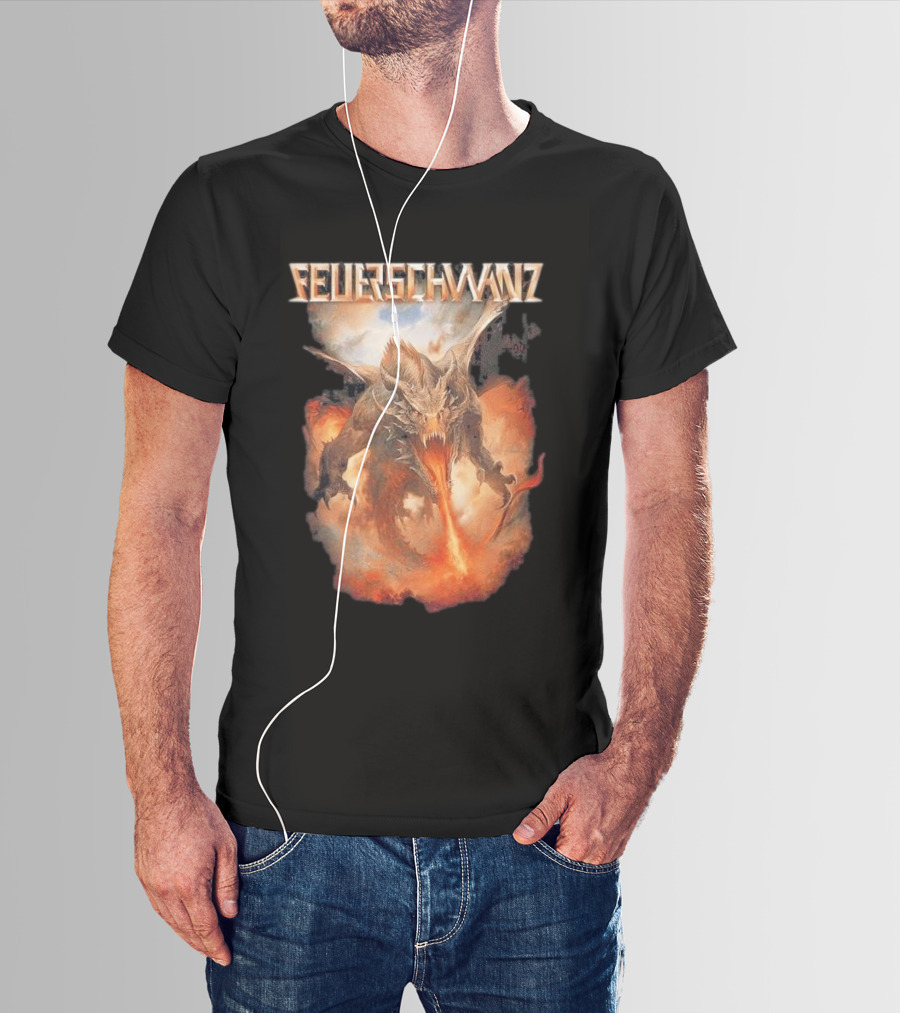 Feuerschwanz Drache Fire-Breathing Dragon Fantasy T-Shirt